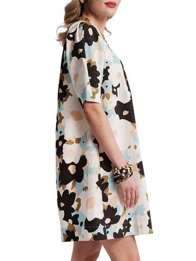 Frances Valentine Women's Virginia Printed Minidress - Blue Multi - Size Medium | Thumbnail 2 Frances Valentine Women's Virginia Printed Minidress - Blue Multi - Size Medium | Thumbnail 2