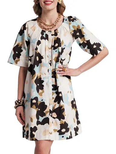 Frances Valentine Women's Virginia Printed Minidress - Blue Multi - Size Medium | Thumbnail 1 Frances Valentine Women's Virginia Printed Minidress - Blue Multi - Size Medium | Thumbnail 1