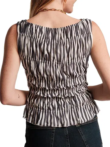 Frances Valentine Women's Jane Striped Smocked Top | Thumbnail 3 Frances Valentine Women's Jane Striped Smocked Top | Thumbnail 3