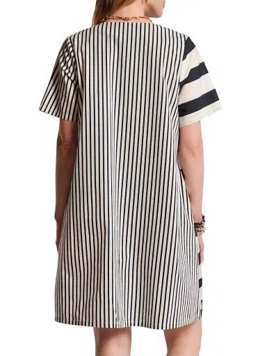 Frances Valentine Women's Schooner Splice Striped Minidress - Navy Oyster - Size XL | Thumbnail 4 Frances Valentine Women's Schooner Splice Striped Minidress - Navy Oyster - Size XL | Thumbnail 4