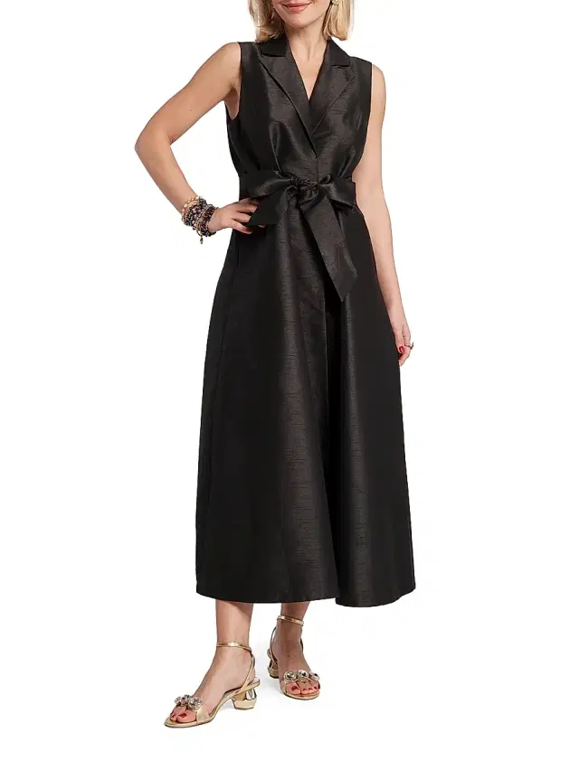 Frances Valentine Women's Lucia Wrap Midi-Dress - Black