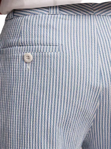 Frances Valentine Women's Coleman Seersucker Relaxed-Fit Pants | Thumbnail 4