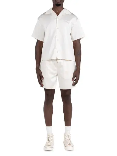 Honor The Gift Men's Satin Drawstring Shorts - Sand | Thumbnail 2