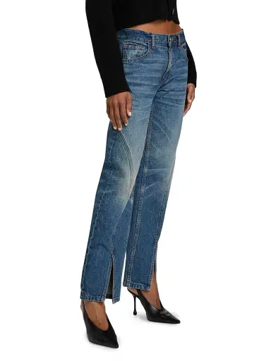 Brandon Maxwell Women's The Campbell Spiral Seam Jeans - Indigo - Size 28 | Thumbnail 4 Brandon Maxwell Women's The Campbell Spiral Seam Jeans - Indigo - Size 28 | Thumbnail 4