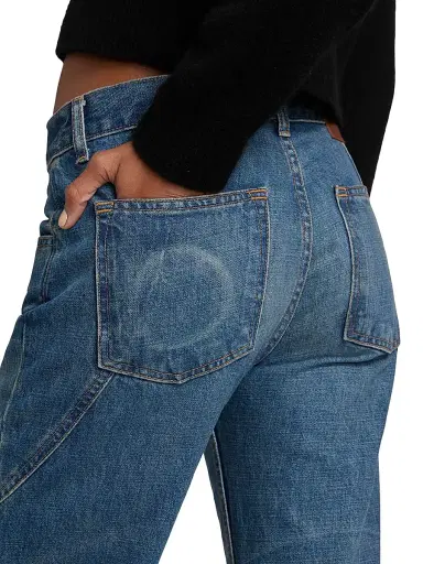 Brandon Maxwell Women's The Campbell Spiral Seam Jeans - Indigo - Size 28 | Thumbnail 6 Brandon Maxwell Women's The Campbell Spiral Seam Jeans - Indigo - Size 28 | Thumbnail 6