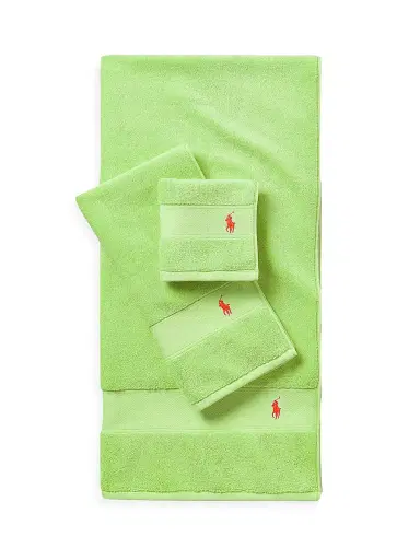 Ralph Lauren Polo Player Cotton Bath Mat - Kiwi Lime - Size Bath Mat | Thumbnail 2