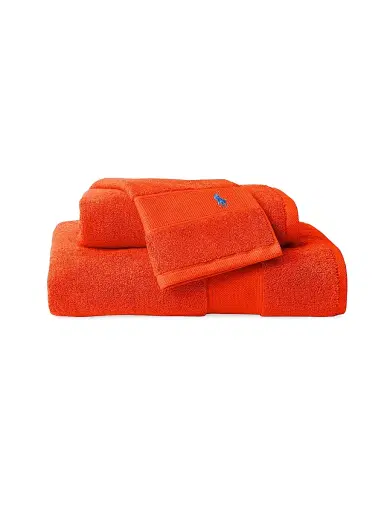 Ralph Lauren Polo Player Cotton Bath Mat - Sailing Orange - Size Bath Mat | Thumbnail 3