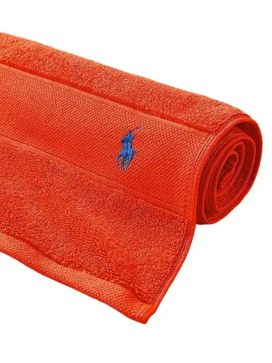 Ralph Lauren Polo Player Cotton Bath Mat - Sailing Orange - Size Bath Mat | Thumbnail 1