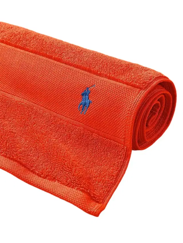 Ralph Lauren Polo Player Cotton Bath Mat - Sailing Orange Bath Mat