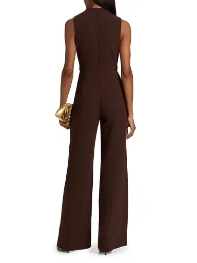 BLACK HALO Women's Corinne Sleeveless Flared-Leg Jumpsuit - Espresso - Size 14 | Thumbnail 5 BLACK HALO Women's Corinne Sleeveless Flared-Leg Jumpsuit - Espresso - Size 14 | Thumbnail 5