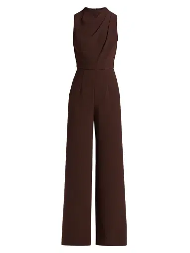 BLACK HALO Women's Corinne Sleeveless Flared-Leg Jumpsuit - Espresso - Size 14 | Thumbnail 1 BLACK HALO Women's Corinne Sleeveless Flared-Leg Jumpsuit - Espresso - Size 14 | Thumbnail 1