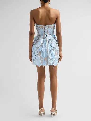 Bronx and Banco Women's Maraya Bouquet Mini Dress - Powder Blue | Thumbnail 3 Bronx and Banco Women's Maraya Bouquet Mini Dress - Powder Blue | Thumbnail 3
