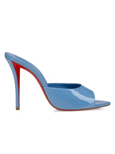 Christian Louboutin Women's Miss Z 100MM Patent Leather Mule Sandals | Thumbnail 1 Christian Louboutin Women's Miss Z 100MM Patent Leather Mule Sandals | Thumbnail 1