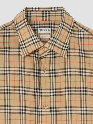Burberry Men's Radmar Check Button-Front Shirt - Sand Ip Check - Size XL | Thumbnail 2 Burberry Men's Radmar Check Button-Front Shirt - Sand Ip Check - Size XL | Thumbnail 2
