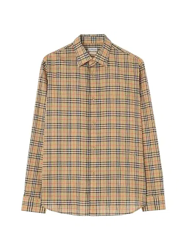 Burberry Men's Radmar Check Button-Front Shirt - Sand Ip Check - Size XL | Thumbnail 1 Burberry Men's Radmar Check Button-Front Shirt - Sand Ip Check - Size XL | Thumbnail 1