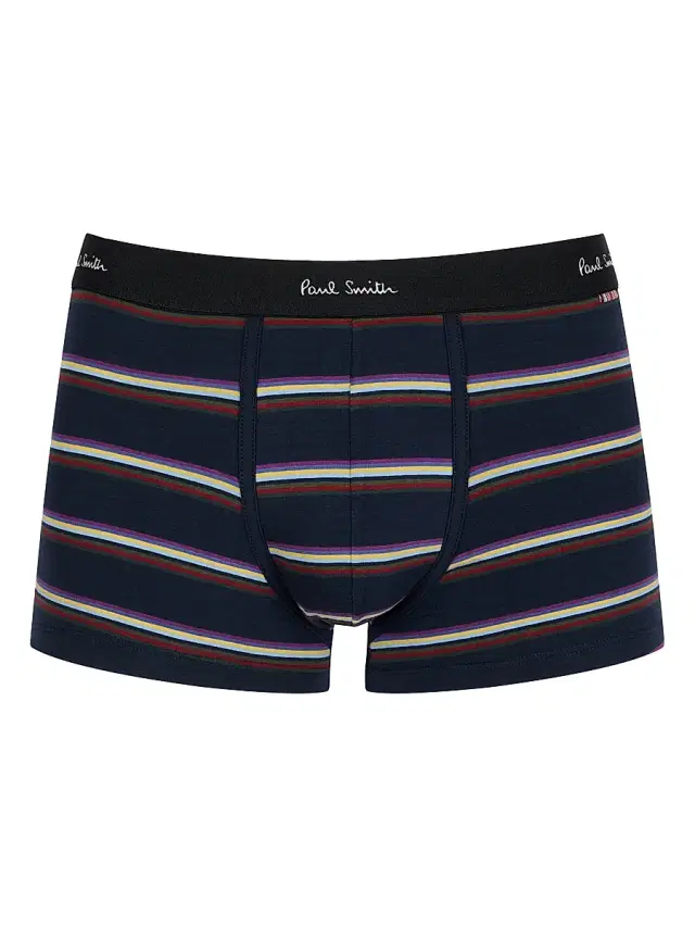 Men's Kyle Striped Stretch-Cotton Boxer Brief - Navy