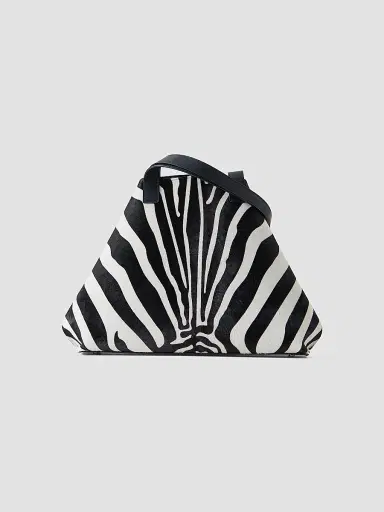 Akris Women's Ai Medium Zebra-Print Calf Hair Shoulder Tote | Thumbnail 4 Akris Women's Ai Medium Zebra-Print Calf Hair Shoulder Tote | Thumbnail 4