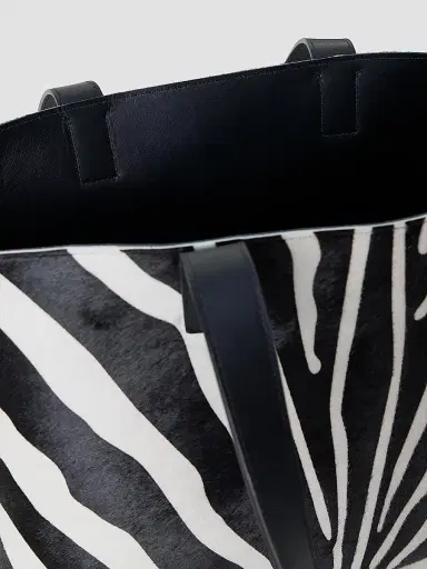 Akris Women's Ai Medium Zebra-Print Calf Hair Shoulder Tote | Thumbnail 7 Akris Women's Ai Medium Zebra-Print Calf Hair Shoulder Tote | Thumbnail 7