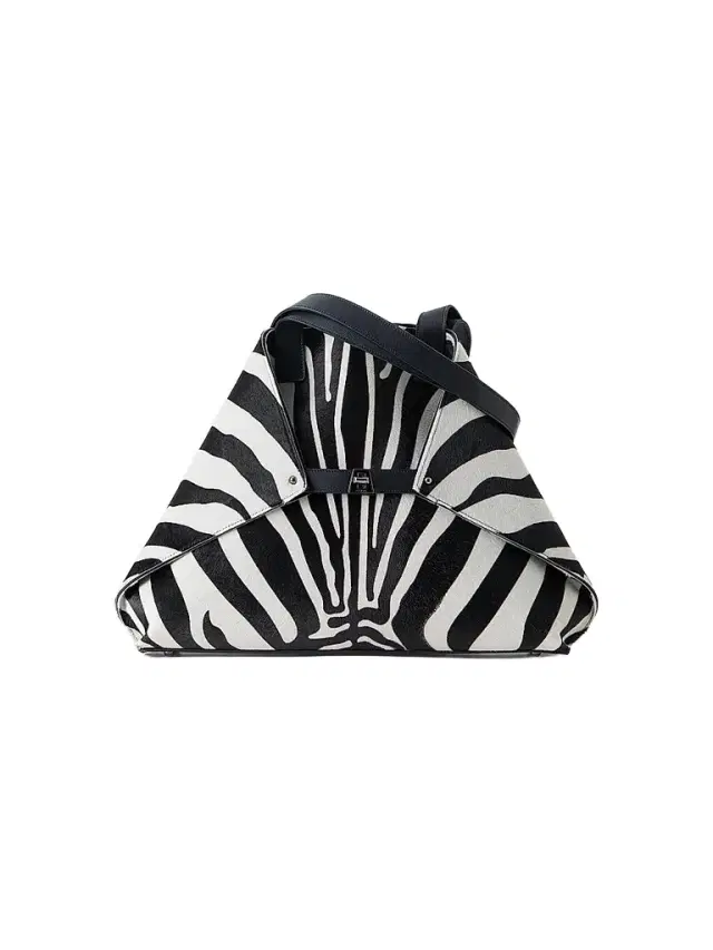 Women's Ai  Zebra-Print Calf Hair Shoulder Tote - Zebra Stripes Big