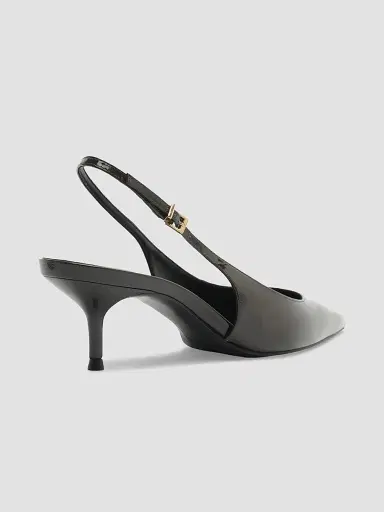 Schutz Women's Paola 65MM Patent Leather Slingback Pumps - Dark Brown - Size 11 | Thumbnail 3