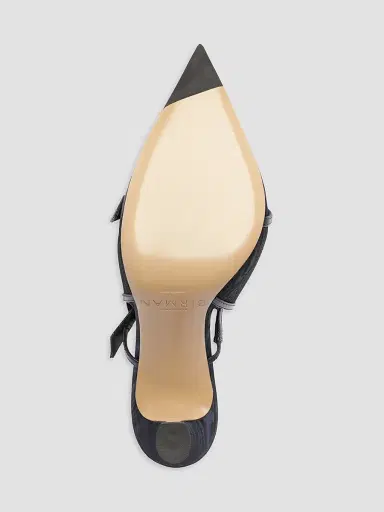Alexandre Birman Women's Tita Moire 85MM Pumps - Marino Oscuro | Thumbnail 9