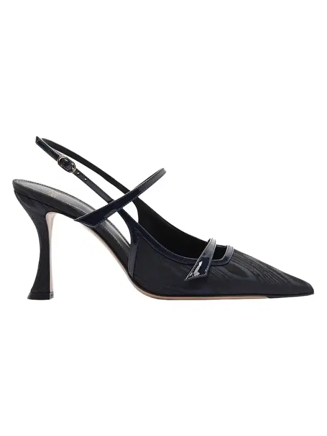 Alexandre Birman Women's Tita Moire 85MM Pumps - Marino Oscuro