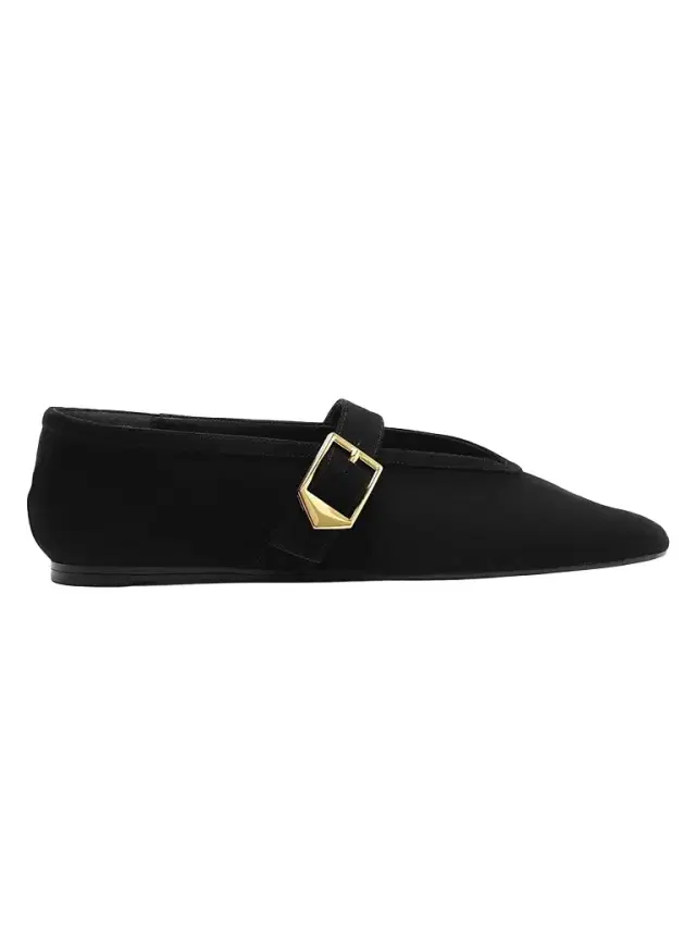 Women's Vick Suede Ballerina Flats - Black