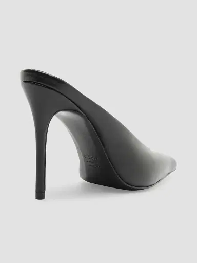 Schutz Women's Loren 100MM Leather Mules - Black | Thumbnail 3 Schutz Women's Loren 100MM Leather Mules - Black | Thumbnail 3