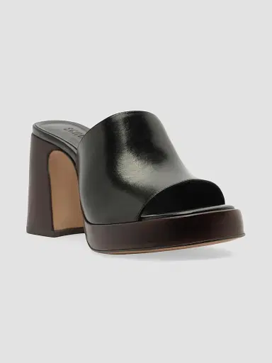Schutz Women's Rowan 95MM Leather Block-Heel Mules - Black - Size 9 | Thumbnail 2 Schutz Women's Rowan 95MM Leather Block-Heel Mules - Black - Size 9 | Thumbnail 2