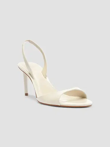 Schutz Women's Scarlett 80MM Patent Leather Slingback Sandals - Sugar White - Size 11 | Thumbnail 2 Schutz Women's Scarlett 80MM Patent Leather Slingback Sandals - Sugar White - Size 11 | Thumbnail 2