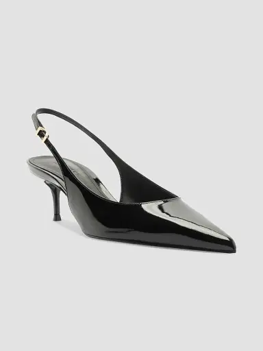 Schutz Women's Paola 65MM Patent Leather Slingback Pumps - Black - Size 11 | Thumbnail 2
