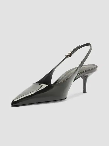 Schutz Women's Paola 65MM Patent Leather Slingback Pumps - Black - Size 11 | Thumbnail 5
