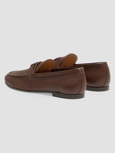 Valentino Garavani Men's VLogo Signature Deer Leather Loafers - Brown - Size 10 | Thumbnail 3 Valentino Garavani Men's VLogo Signature Deer Leather Loafers - Brown - Size 10 | Thumbnail 3
