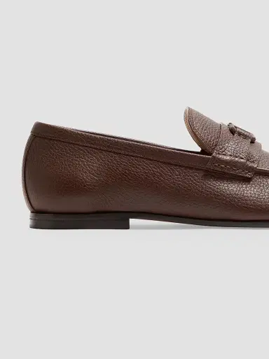 Valentino Garavani Men's VLogo Signature Deer Leather Loafers - Brown - Size 10 | Thumbnail 6 Valentino Garavani Men's VLogo Signature Deer Leather Loafers - Brown - Size 10 | Thumbnail 6