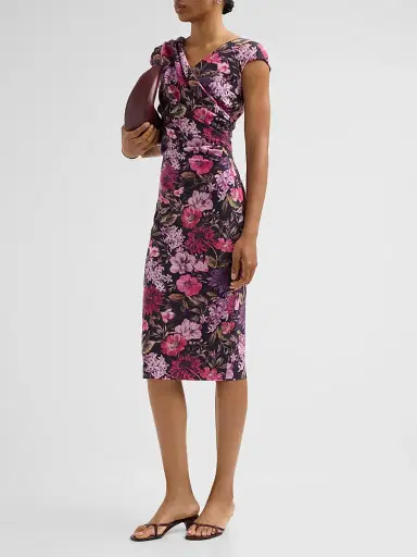 Chiara Boni La Petite Robe Women's Dids Floral Jersey Midi Dress - Danielle - Size 8 | Thumbnail 4 Chiara Boni La Petite Robe Women's Dids Floral Jersey Midi Dress - Danielle - Size 8 | Thumbnail 4