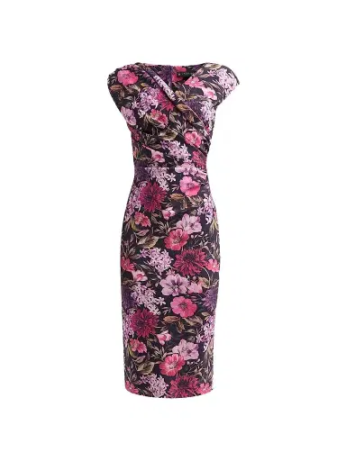 Chiara Boni La Petite Robe Women's Dids Floral Jersey Midi Dress - Danielle - Size 8 | Thumbnail 1 Chiara Boni La Petite Robe Women's Dids Floral Jersey Midi Dress - Danielle - Size 8 | Thumbnail 1