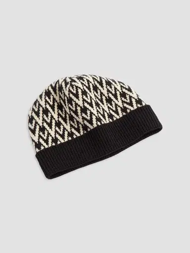 Valentino Garavani Men's Toute La V Signature Knitted Wool Beanie | Thumbnail 2 Valentino Garavani Men's Toute La V Signature Knitted Wool Beanie | Thumbnail 2