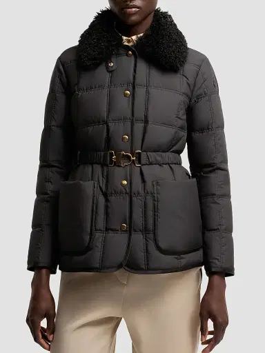 Moncler Women's Cygnes Puffer Jacket with Belt - Black - Size XXL | Thumbnail 2 Moncler Women's Cygnes Puffer Jacket with Belt - Black - Size XXL | Thumbnail 2