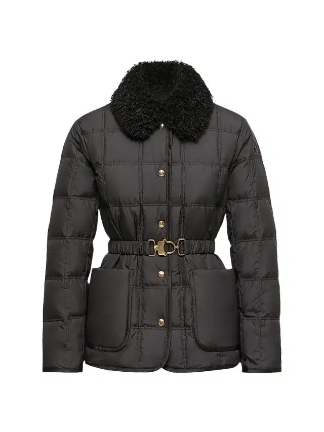 Moncler Women's Cygnes Puffer Jacket with Belt - Black