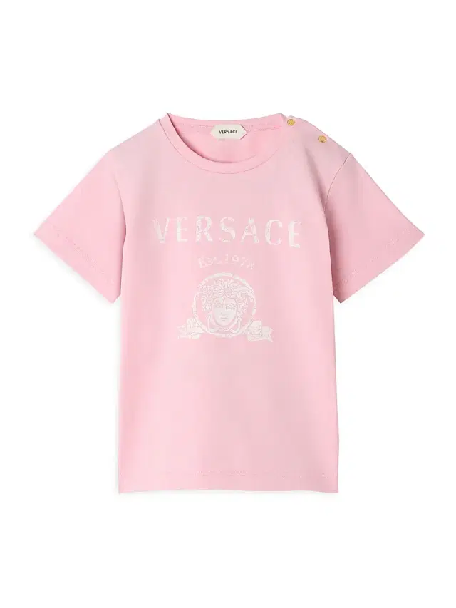 Versace Baby Girl's & Little Girl's  Varsity Print T-Shirt - Pastel Pink