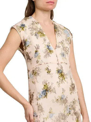Jil Sander Women's Floral Silk Crepe Dress - Peonia - Size 4 | Thumbnail 6 Jil Sander Women's Floral Silk Crepe Dress - Peonia - Size 4 | Thumbnail 6