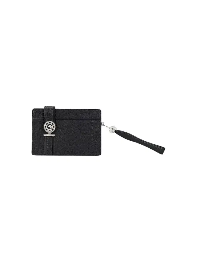 Stefano Ricci Men's Calfskin Clutch Wallet in Hand Painted Eagle - Black