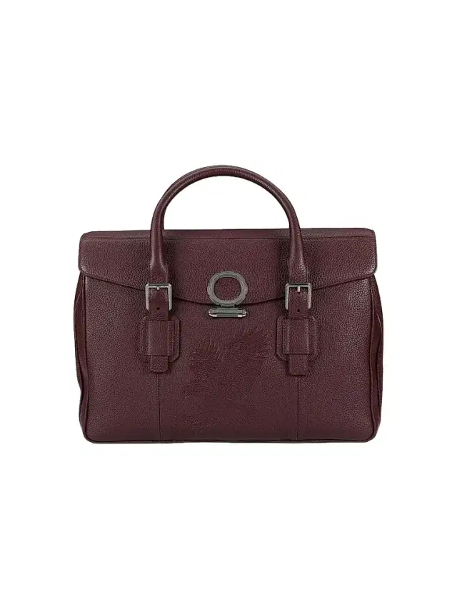 Stefano Ricci Men's Luxury Flap Calfskin Briefcase - Burgundy