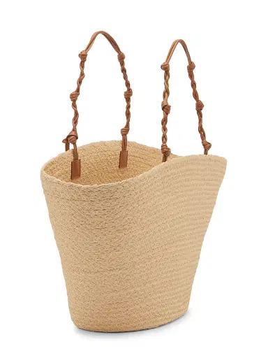Jil Sander Women's Tangle Large Raffia Bucket Bag | Thumbnail 4