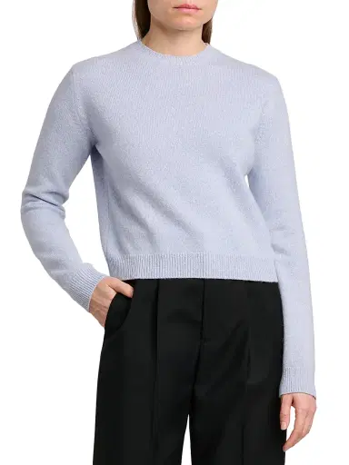Jil Sander Women's Wool-Cashmere Crewneck Sweater - Blue Haze - Size 10 | Thumbnail 3