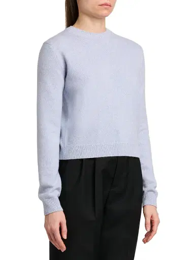 Jil Sander Women's Wool-Cashmere Crewneck Sweater - Blue Haze - Size 10 | Thumbnail 4