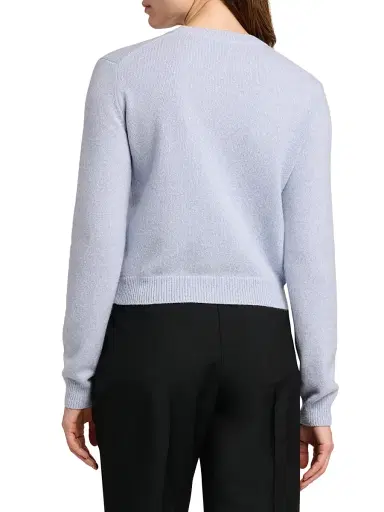 Jil Sander Women's Wool-Cashmere Crewneck Sweater - Blue Haze - Size 10 | Thumbnail 5