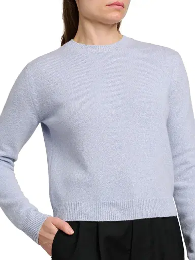 Jil Sander Women's Wool-Cashmere Crewneck Sweater - Blue Haze - Size 10 | Thumbnail 6