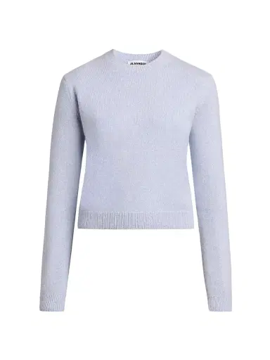 Jil Sander Women's Wool-Cashmere Crewneck Sweater - Blue Haze - Size 10 | Thumbnail 1