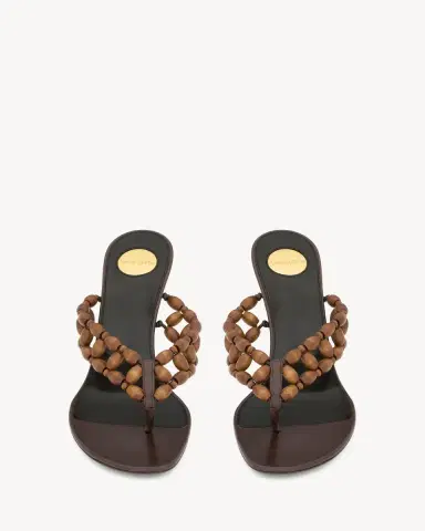 Yves Saint Laurent ZINA sandals in wooden beads | Thumbnail 2